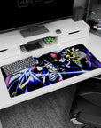 Artistic 36x16 inches desk pad with Ainz Ooal Gown from Overlord, capturing his immense magic and dark power in an intense design.