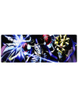 Compact 32x12 inches mouse pad featuring Ainz Ooal Gown from Overlord, wielding immense magic in a bold, intense design.