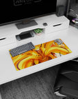 28x12 inches Naruto mouse pad showing Uzumaki with whisker marks and spiral seal, staring forward.