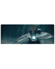 Naruto anime mouse pad 32x12 inches with Minato Namikaze and glowing Rasengan, flame-trim cloak.