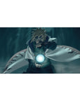 Naruto Minato Namikaze anime desk pad 40x20 inches with Rasengan glow and flame-trim cloak.