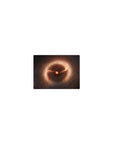 Galaxy swirl classic mouse pad, 14x10 inches, with smoky amber clouds on a deep space backdrop.