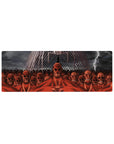 Attack on Titan anime mouse pad, 32x12 inches, featuring Eren’s Founding Titan and Colossal Titans in a dramatic, action-packed scene.