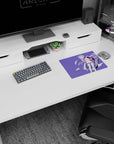 14x10 inches classic anime girl mouse pad showing purple-haired schoolgirl and paper planes drifting.