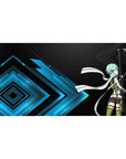 Sinon from Sword Art Online on a 40x20 inch anime mouse pad, featuring electric blues, geometric patterns, and a white scarf.