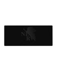 NERV logo 28x12 mouse pad featuring a black-on-black design, perfect for those who embrace the mysterious and bold aesthetic of Evangelion