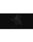 NERV logo 36x16 desk pad featuring a black-on-black design, perfect for creating a sleek, minimalist atmosphere for Evangelion fans