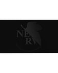 NERV logo 40x20 desk pad featuring a black-on-black minimalist design, perfect for fans who embrace the enigmatic world of Neon Genesis Evangelion