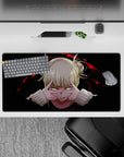 32x16 inches mouse pad with Himiko Toga, capturing her eerie presence and villainous energy in My Hero Academia.