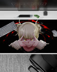 40x20 inches desk pad with Himiko Toga, showcasing her eerie charm and chaotic presence in My Hero Academia.