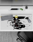 32x16 inches mouse pad with Ichigo in black-and-white manga style for an intense, artistic Bleach-inspired design.