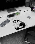 40x20 inches Naruto Uzumaki desk pad, peace sign and tongue-out grin with Leaf Village headband.