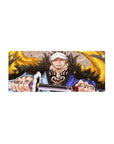 Streamlined Trafalgar Law mouse pad 28x12 featuring golden energy for bold workspace flair