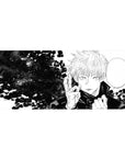 Jujutsu Kaisen desk pad 36x16 with Gojo Satoru's iconic pose and cosmic details for immersive anime vibes