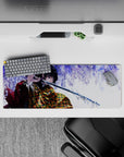 Compact 32x12 inch mouse pad highlighting Giyu's elegance and power for fans of Demon Slayer