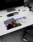 High-performance 28x12 inch mouse pad with Giyu Tomioka's vibrant design, ideal for art-inspired setups