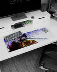 Stylish 32x12 inch mouse pad with Giyu Tomioka, bringing sophistication to any workspace or gaming setup