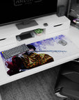 Workspace-ready 36x16 inch desk pad with Giyu Tomioka, ideal for anime enthusiasts and art lovers