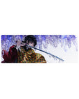 32x12 inch mouse pad featuring Giyu Tomioka in a water-inspired design with his iconic calm demeanor