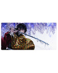 32x16 inch mouse pad featuring Giyu Tomioka, the Water Hashira, in a striking water-themed design