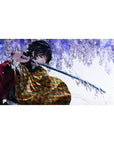 40x20 inch desk pad featuring Giyu Tomioka, the Water Hashira, in vibrant water-inspired artwork for Demon Slayer fans
