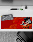 Compact 32x12 inch mouse pad highlighting young Saiyan charm and classic anime energy for fans