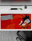 High-quality 32x16 inch mouse pad showcasing Kid Goku's adventurous spirit for gaming and workspaces