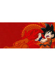 36x16 inch desk pad highlighting Kid Goku's adventures with colorful dragon motif art for enthusiasts