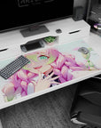 Anime mouse pad featuring Kokushibo from Demon Slayer, size 40x20 inches, with detailed art and vibrant colors.