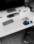 Tohru winking desk mat 32x12 inches from Miss Kobayashi's Dragon Maid, playful vibe for work.