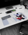 32x16 inches Konan Naruto Shippuden mouse pad, mid-spin in Akatsuki cloak, tossing paper like confetti.