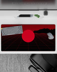 Vivid 32x16 mouse pad combines glowing sphere and minimalist design for captivating visual storytelling