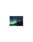 Classic anime girl mouse pad 14x10 inches with blonde typist under shooting stars and roller-coaster skyline.