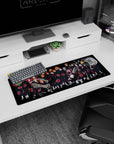 Pain and Itachi lead the Akatsuki squad photo anime mouse pad 32x12 inches with red cloud cloaks.