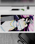 Graceful 32x16 mouse pad combines Albedo's serene charm with sleek design for a soothing visual impact