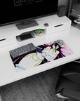 Dynamic Albedo artwork on 28x12 mouse pad perfect for fans of Overlord's serene and captivating moments