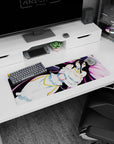 Small but impactful 32x12 mouse pad showcases Albedo's serene beauty with delicate artistry