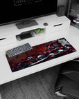 Artistic 32x12 inches mouse pad with Ainz Ooal Gown from Overlord, blending dark fantasy and chaotic energy in a dynamic design.