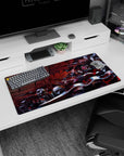 Modern 32x16 inches mouse pad with Ainz Ooal Gown from Overlord, showcasing his undead army and dark fantasy aura.