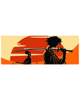 Samurai Champloo anime mouse pad, 32x12 inches, with bold silhouette art of Mugen and Jin.