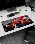 Iconic Yuji Megumi Nobara Gojo design on 32x16 Jujutsu Kaisen mouse pad for bold anime aesthetics