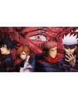 Jujutsu Kaisen desk pad 40x20 featuring Yuji Megumi Nobara Gojo for vibrant anime-inspired teamwork