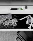36x16 inches mouse pad with Denji in a stark, battle-ready pose, amplified by black-and-white manga style for high-energy action.