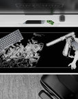 40x20 inches mouse pad showcasing Denji’s gruesome undead rampage in a stark black-and-white manga style, amplifying battle-ready intensity.