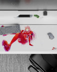 36x16 inches mouse pad with Zero Two design, blending her red pilot suit and confident pose for a striking, attention-commanding look.