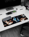 Artistic 32x12 inches mouse pad showcasing cursed spirits and dark energy, perfect for adding a thrilling touch to your desk.