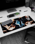 Artistic 36x16 inches desk pad with cursed spirits and malevolent energy, perfect for fans of dark and thrilling Jujutsu Kaisen moments.