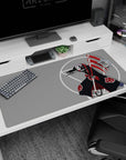 40x20 inches Naruto Shippuden desk mat showing Hidan in Akatsuki cloak swinging a red-striped scythe.