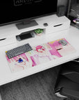 32x12 inches Nino Nakano Quintessential Quintuplets mouse pad, playful wink and intimate eye-closeup detail.