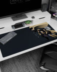 Anime girl desk pad 40x20 inches featuring the lead rider leaning forward as the team rushes into trouble.